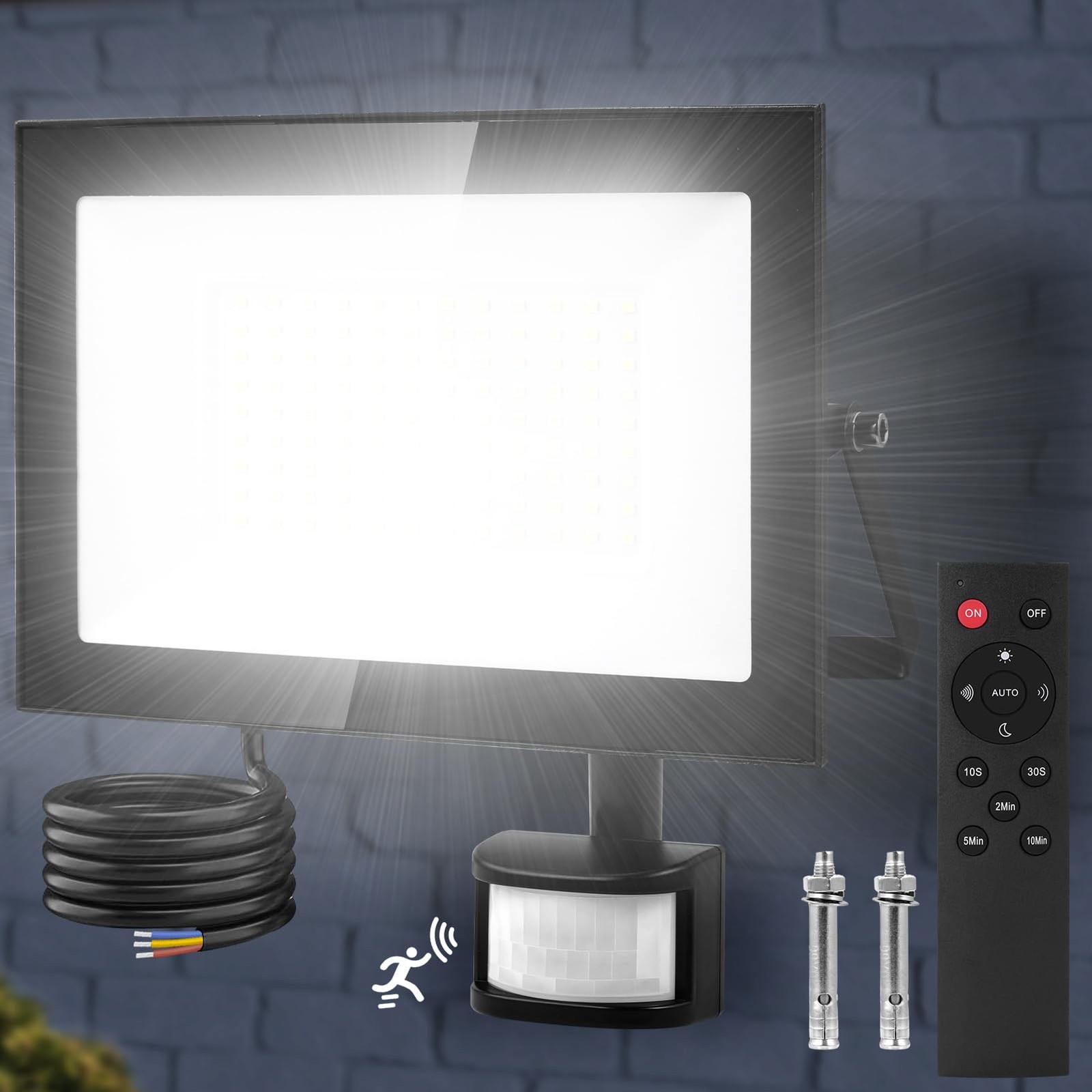 Projecteur LED 150W pour éclairer les zones sombres et dissuader les intrusions avec télécommande