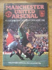 16/04/1983 FA Cup Semi-Final: Manchester United v Arsenal [At Aston Villa] (Crea