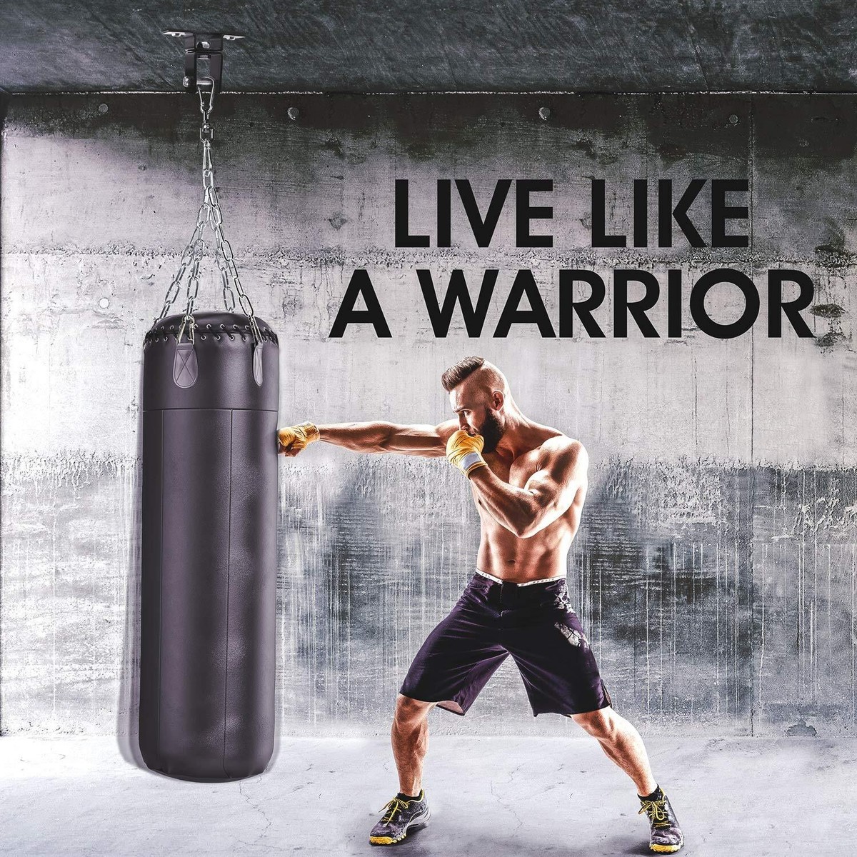 Colgador de saco de boxeo para hamaca de columpio de gimnasio con saco  pesado