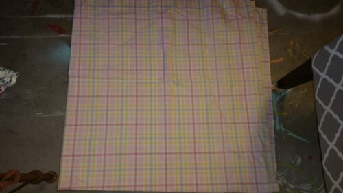 Pottery Barn Kids "Pink/Yellow Plaid" Fabric Shower Curtain - Picture 1 of 5