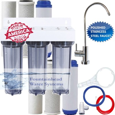 clearly filtered 3 stage under the sink water filter system