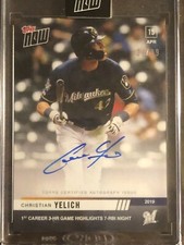 2019 Topps Now #90A Christian Yelich Milwaukee Brewers AUTO AUTOGRAPH 21/99