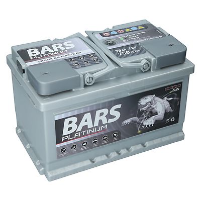Starterbatterie BARS PLATINUM 12V 75 Ah Autobatterie TOP Angebot geladen NEU