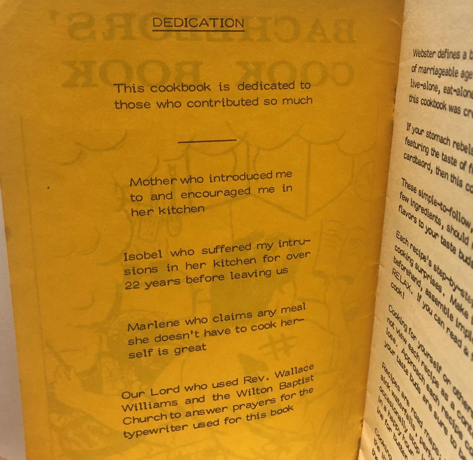 Bachelors’ Cook Book Don Rehner Vintage 1981 Pamphlet - Image 3 of 4