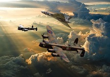 Avro Vulcan XH558 & Avro Lancasters canvas prints various sizes free delivery