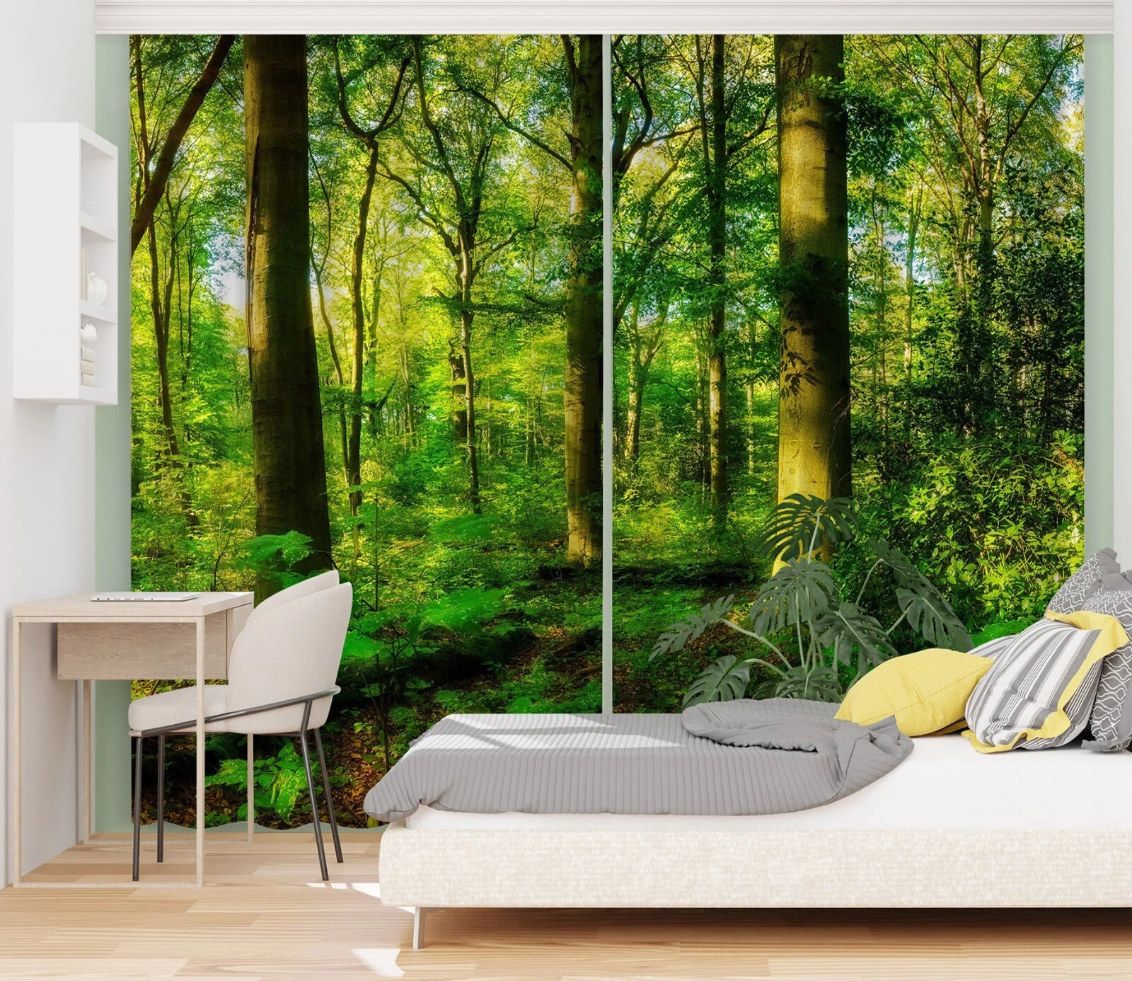 3D Summer Forest ZHUC5178 Photo Curtain Window Blockout Fabric Vera 2023