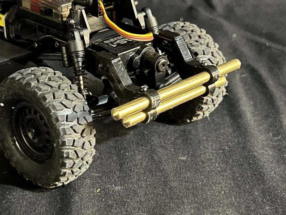 Axial SCX24 C10 Extreme Brass Push Bar Bumper - Image 3 of 4
