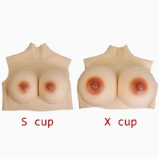 X Cup Huge Boobs S Cup Silicone Breast Forms Breastplate Crossdresser Drag Queen