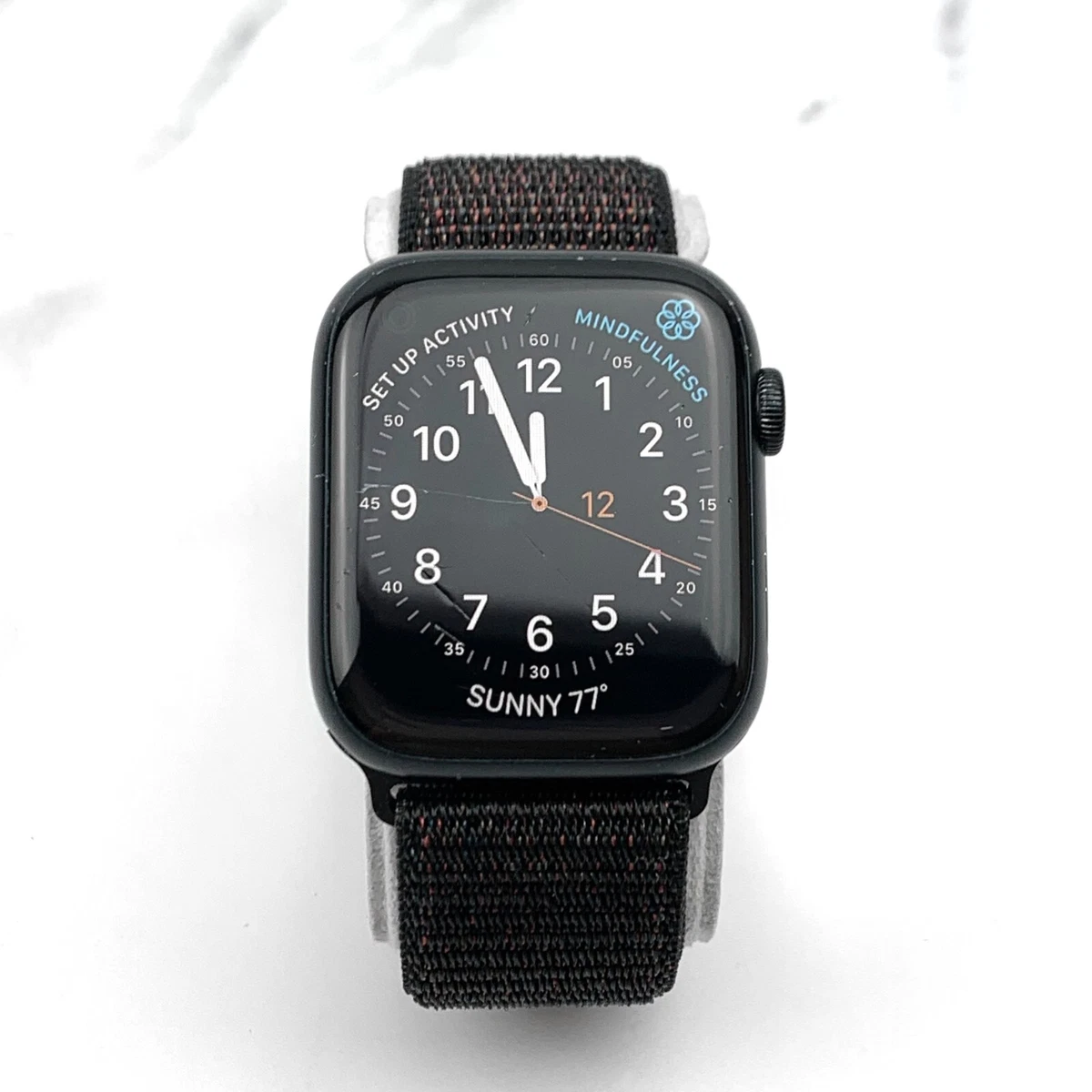 Apple Watch Series 7 45mm Midnight Aluminum with Black Loop GPS +