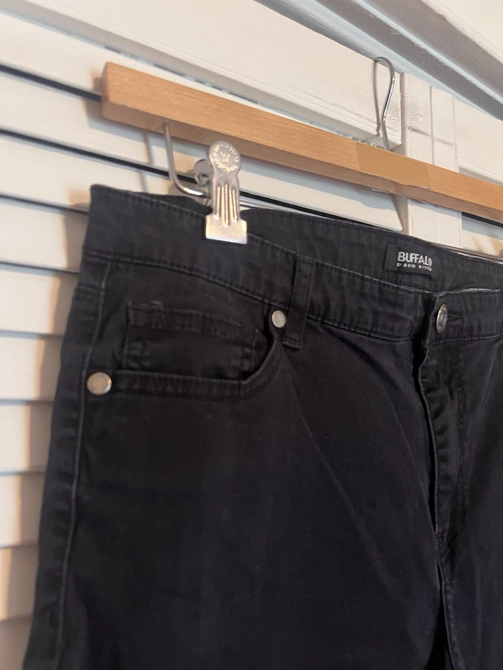 BUFFALO DAVID BITTON Women’s Size 12 Pants Denim Chinos Black Stretch Mid Rise - Image 3 of 4