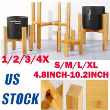 1/2/3/4x Bamboo Shelf S/M/L/XL Flower Pot Hol...