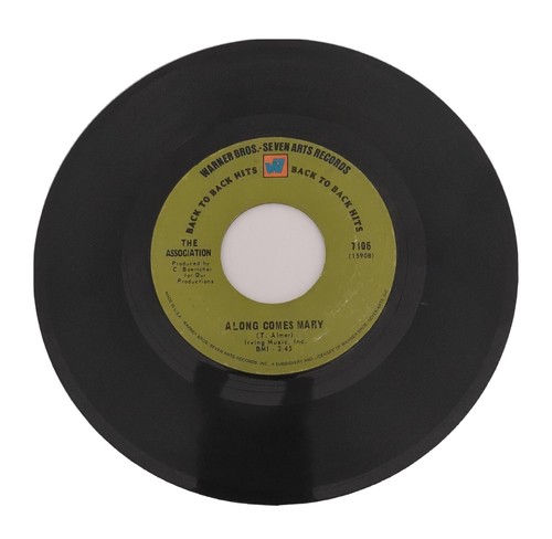 The Association 45rpm Vinyl Record Along Comes Mary/Cherish Vintage ...