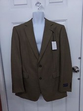 Mens Size 42 Long Stafford Essential Sportcoat Brown NEW coat jacket