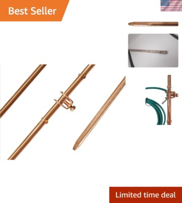 Versatile 3/8'' Copper Grounding Rods (2-Pack) for Antennas & Electric Fences
