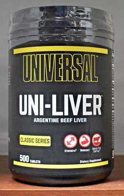 Universal Nutrition Uni-liver 500 Tablets EAA  Desiccated Liver 30 Grain Protein