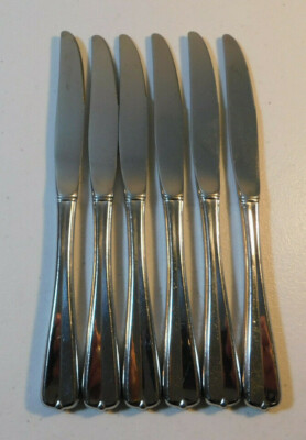 ONEIDA ''GALA IMPULSE'' PATTERN STAINLESS STEEL SET OF (6) DINNER KNIVES 9''