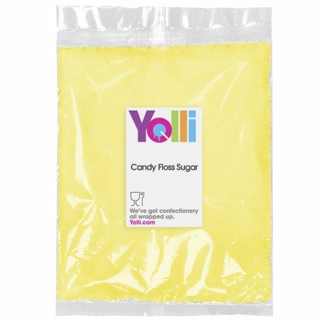 Yellow Candy Floss Sugar 800g Bubble Gum Flavour