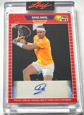 RAFAEL NADAL SIGNED 2023 LEAF PRO-SET 1989 STYLE TENNIS AUTO 14/45 CARD #PA-RN1