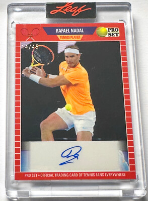 RAFAEL NADAL SIGNED 2023 LEAF PRO-SET 1989 STYLE TENNIS AUTO