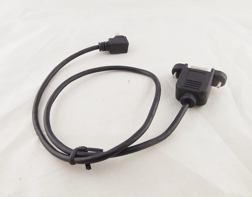 10x USB 2.0 B Female To Mini 5Pin Male Down Angle Panel Mount Printer Cable 50cm - Image 2 of 4