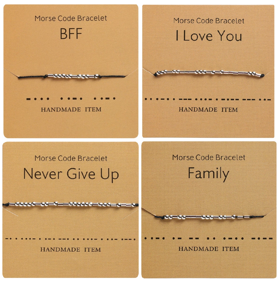 I Love You Morse Code Bracelet