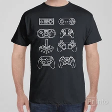 Funny geek nerd T-shirt CONTROLLER EVOLUTION nintendo playstation gaming game