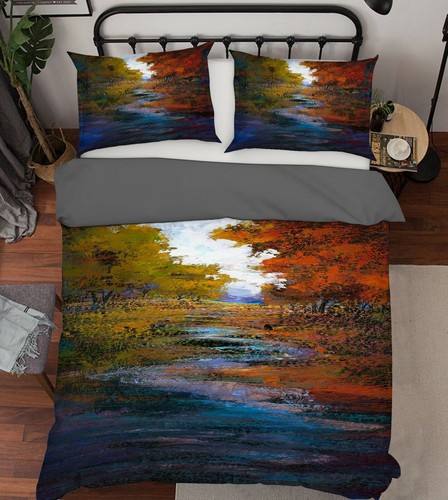 3D Dusk Abstract 1028 Michael Tienhaara Bedding Bed Pillowcases Quilt