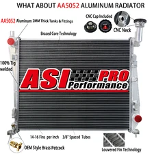 3 Row Aluminum Radiator for 2011-2021 Jeep Grand Cherokee Dodge Durango 3.6 5.7L
