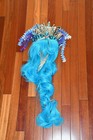 Women Siren Mermaid Costume Tail Dress Gown Crown Wig Sz L 12 14 Halloween OOAK — photo 10