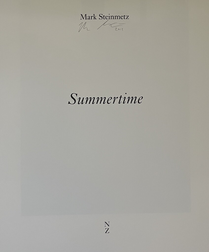 レア サイン入り Summertime By Mark Steinmetz Summertime