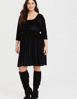 plus size mesh skater dress Plus Size Glitter Mesh Skater Mini Dress