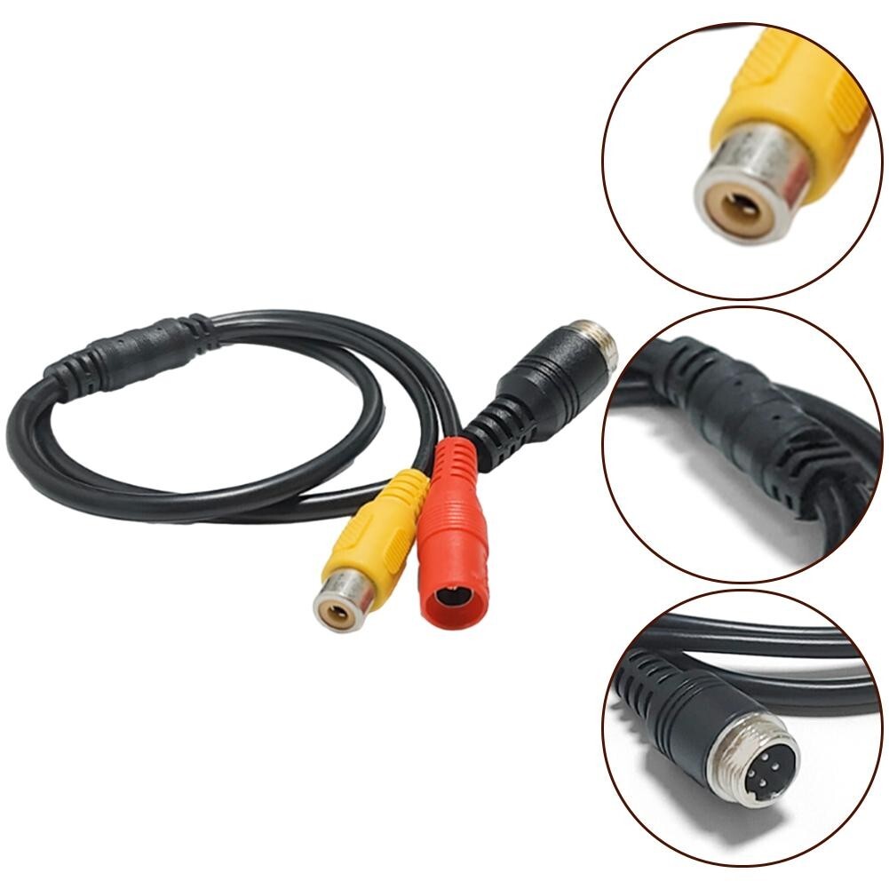 4Pin Aviation Head Male/Female to RCA DC Cable Plug Adapter Converter