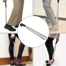 16in Extra Long Handle Shoe Horn Stainless Steel Metal Shoes Remover Shoehorn US