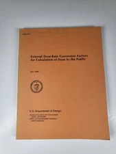 External Dose-Rate Conversion Factors For Calculation of Dose to the Public 1988