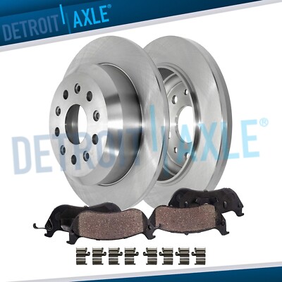 Rear Disc Brake Rotors and Ceramic Brake Pads Kit for 2018 - 2023 Jeep Wrangler