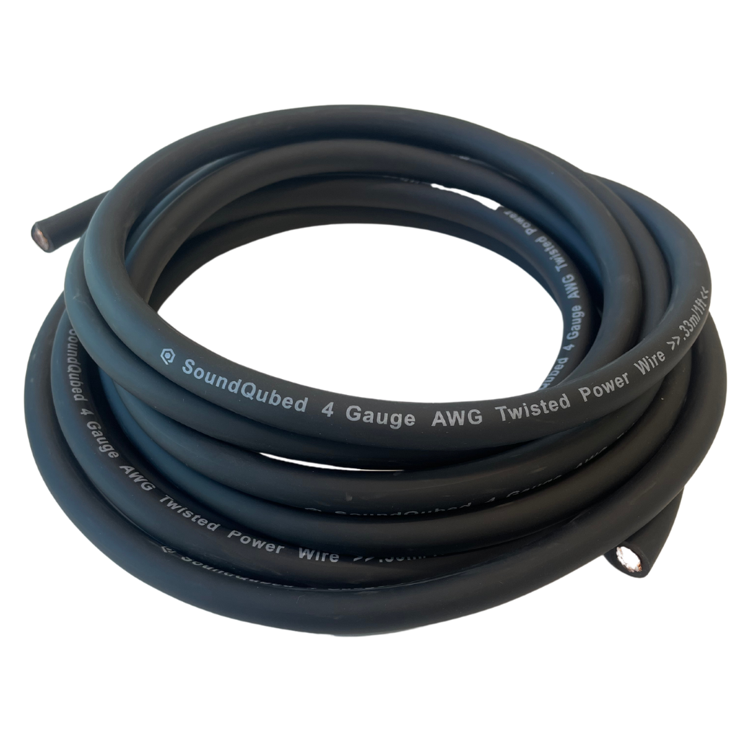 4 Gauge Black AWG CCA Power Ground Wire Car Audio Soundqubed eBay