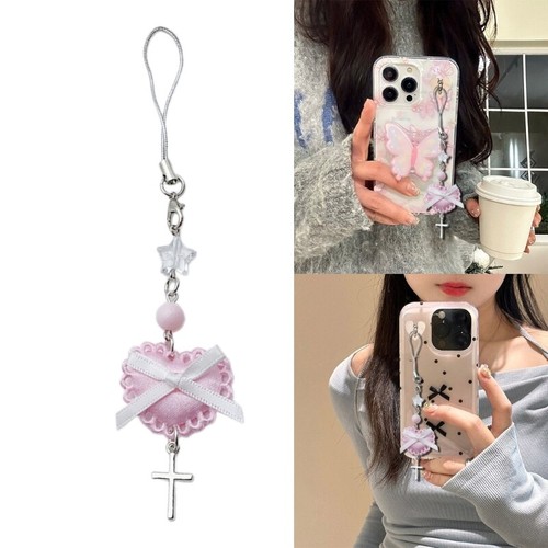 Bowknot Phone Charm Handmade Phone Chain Phone Lanyard Cute Backpack Pendant - Zdjęcie 2 z 11