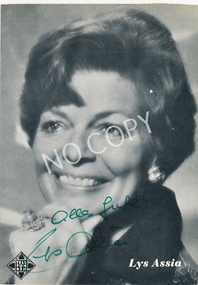 100% Original Autogramm Autograph Karte handsigniert Lys Assia J1.68