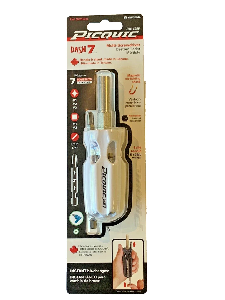 PICQUIC SIXPAC Plus/Dash 7/Teeny Turner Multi Bit Screwdrivers - White  - Image 4 of 4