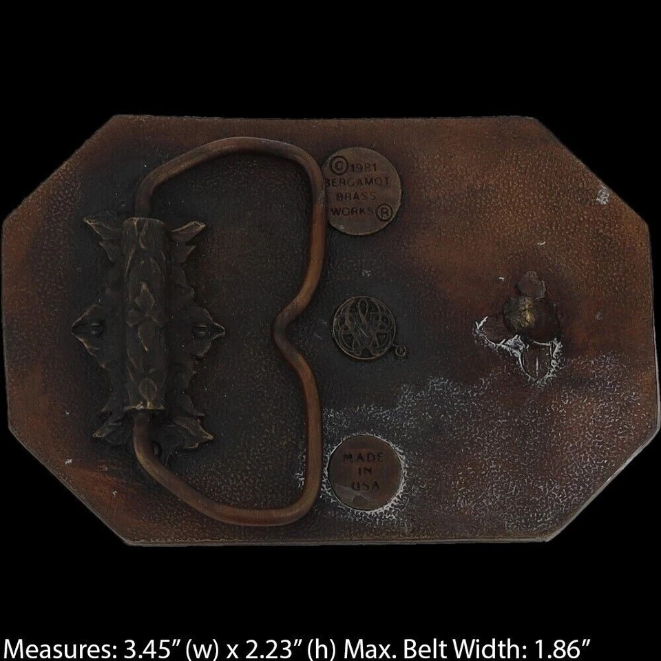 Black Hawk College East BHE Aggies Warrior Illinois Moline 复古皮带扣 — 第 4/4 张图片