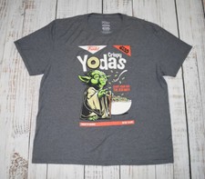 FUNKO CRISPY YODAS CEREAL SHIRT GREY GRAPHIC STAR WARS JEDI LARGE L MENS LIMITED