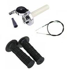 Gunnar Gasser Style Twist Throttle w Grips & Cable Polished Mikuni VM38