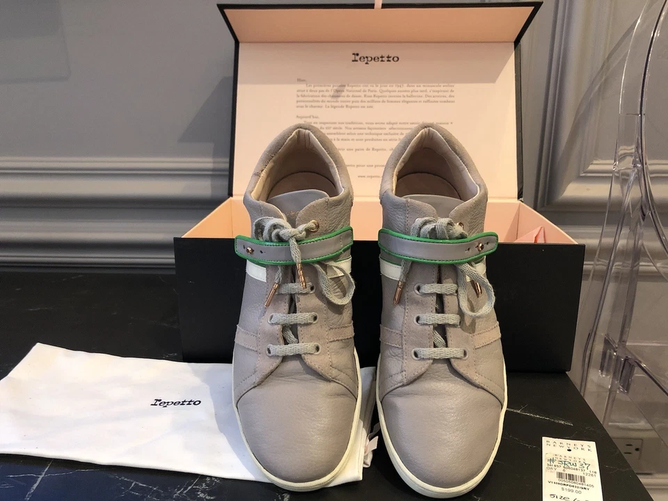 Barney’s Women's Leather Sneakers Repetto Paris Stylish Comfort US 4.5  Beige - Image 4 of 4