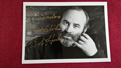 Original-Autogramm von Bob Hoskins (verst.), s/w-Foto, 17,8 x 12,7 cm