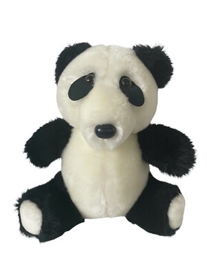Vtg SUNNY DELIGHT Plush Panda Bear Black White Stuffed Animal 9'' Korea RARE HTF