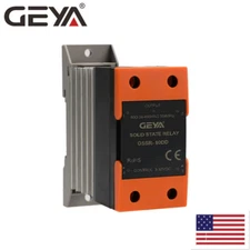 GEYA Solid State Relay Single Phase SSR-10/25/40DD 3-32DC to 5-220DC &Heat Sink