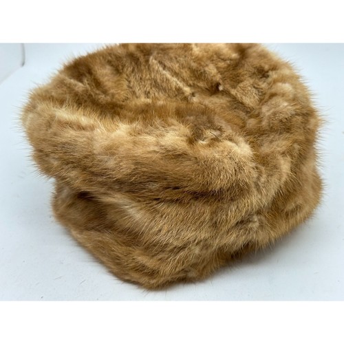 Fur Pillbox Hat Vintage Cecile New York Original USA Brown Prop Dress Up - Picture 7 of 10