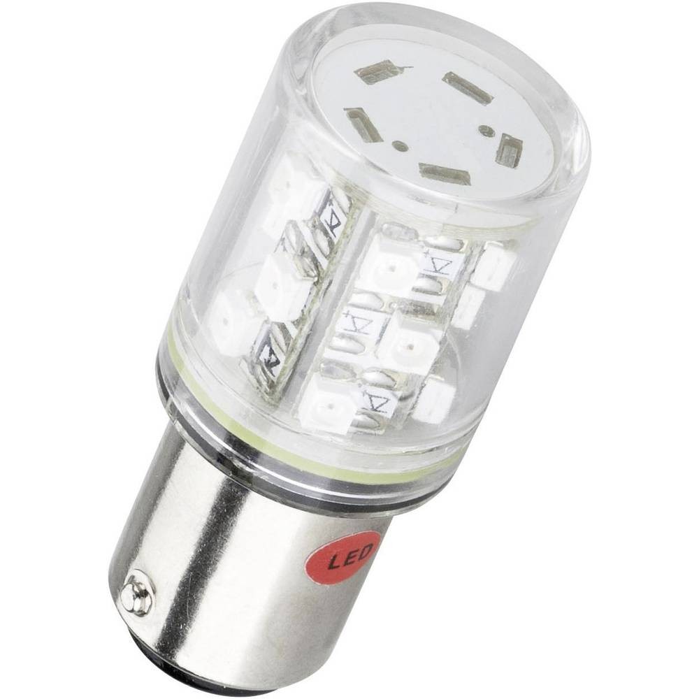 Voyant LED rouge BA15d 24V résistant aux vibrations Barthelme 52160211