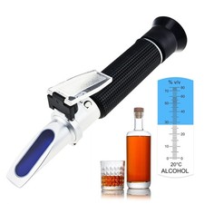 TEKCOPLUS Alkohol Refraktometer 0-80% - Qualit&auml;tsprodukt zur Bestimmung des