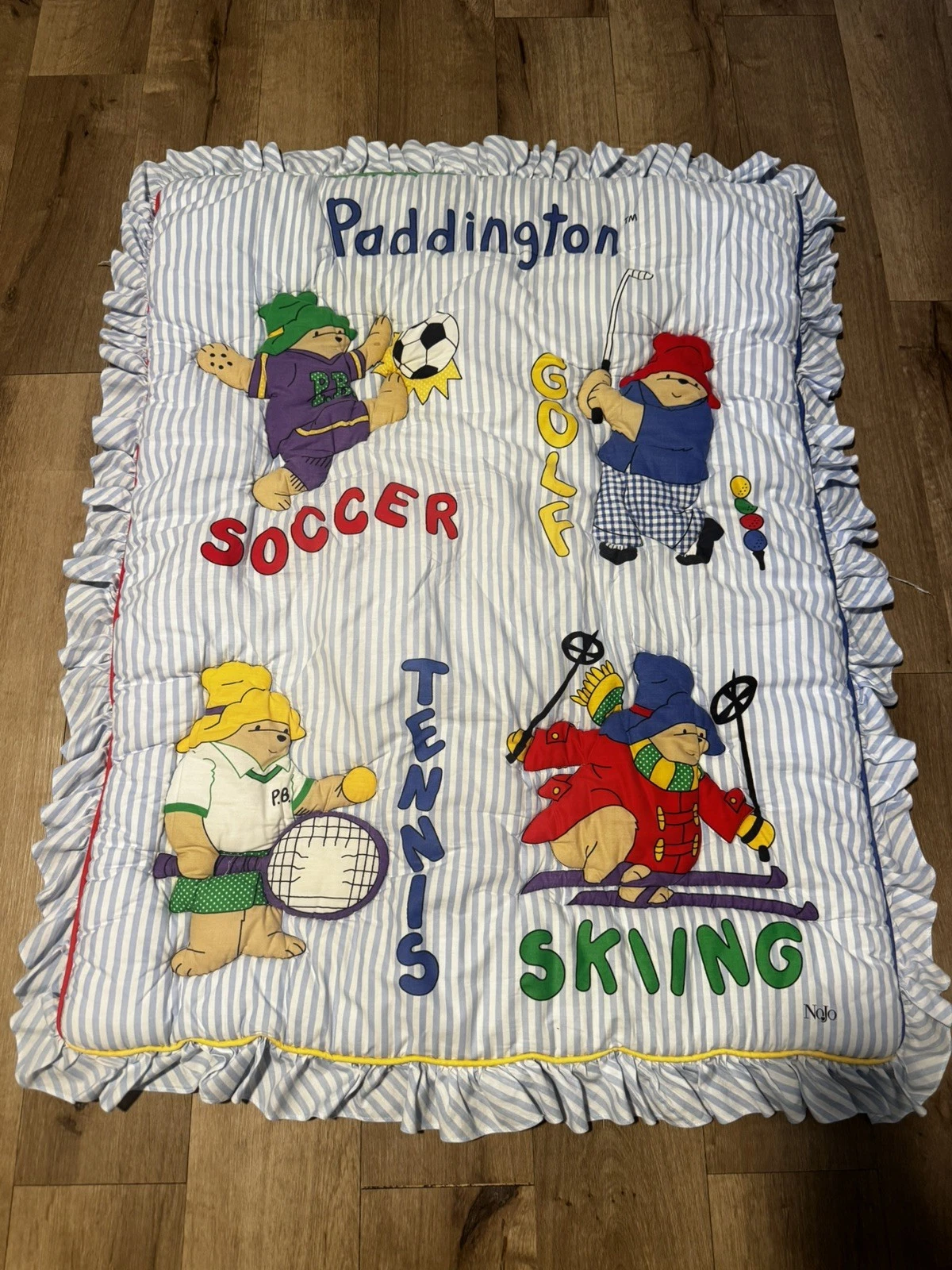 Vintage 1991 Paddington Bear by NOJO Crib blanket quilt
Opens in a new window or tab